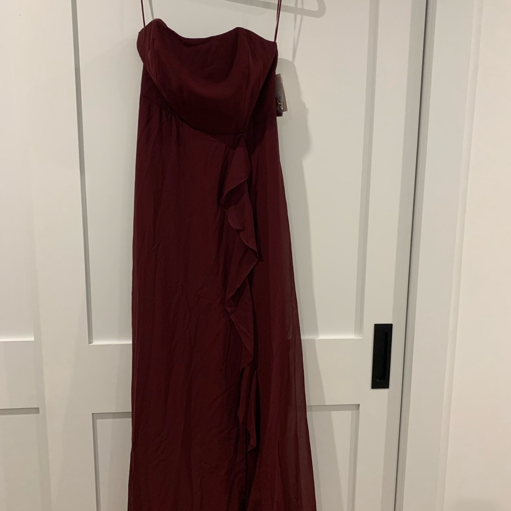 Birdy Grey Strapless - Cabernet - Winnie Chifon Bridesmaid Dress